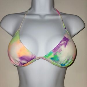 Victoria's Secret Pink Water Color Padded Bikini Top Size Small